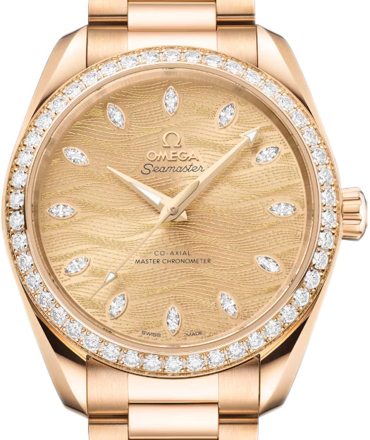 Omega Seamaster Aqua Terra 18K Moonshine™ gold & Diamonds Unisex Watch - Premium Luxury Product