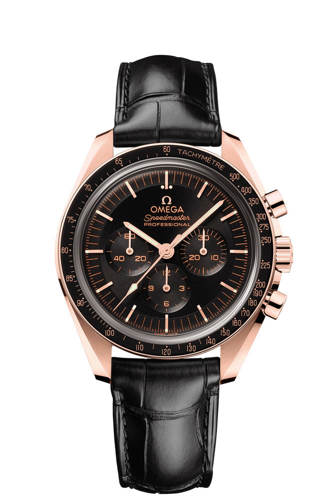 Omega Speedmaster Moonwatch Professional Chronograph 18K Sedna™ Gold & Ceramic Men's Watch - Premium Luxury Product