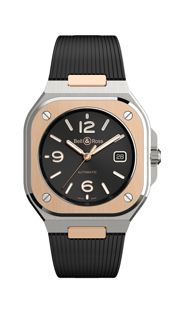 Bell & Ross Instruments BR 05 BLACK STEEL & GOLD Men's Watch - Premium Luxury Product