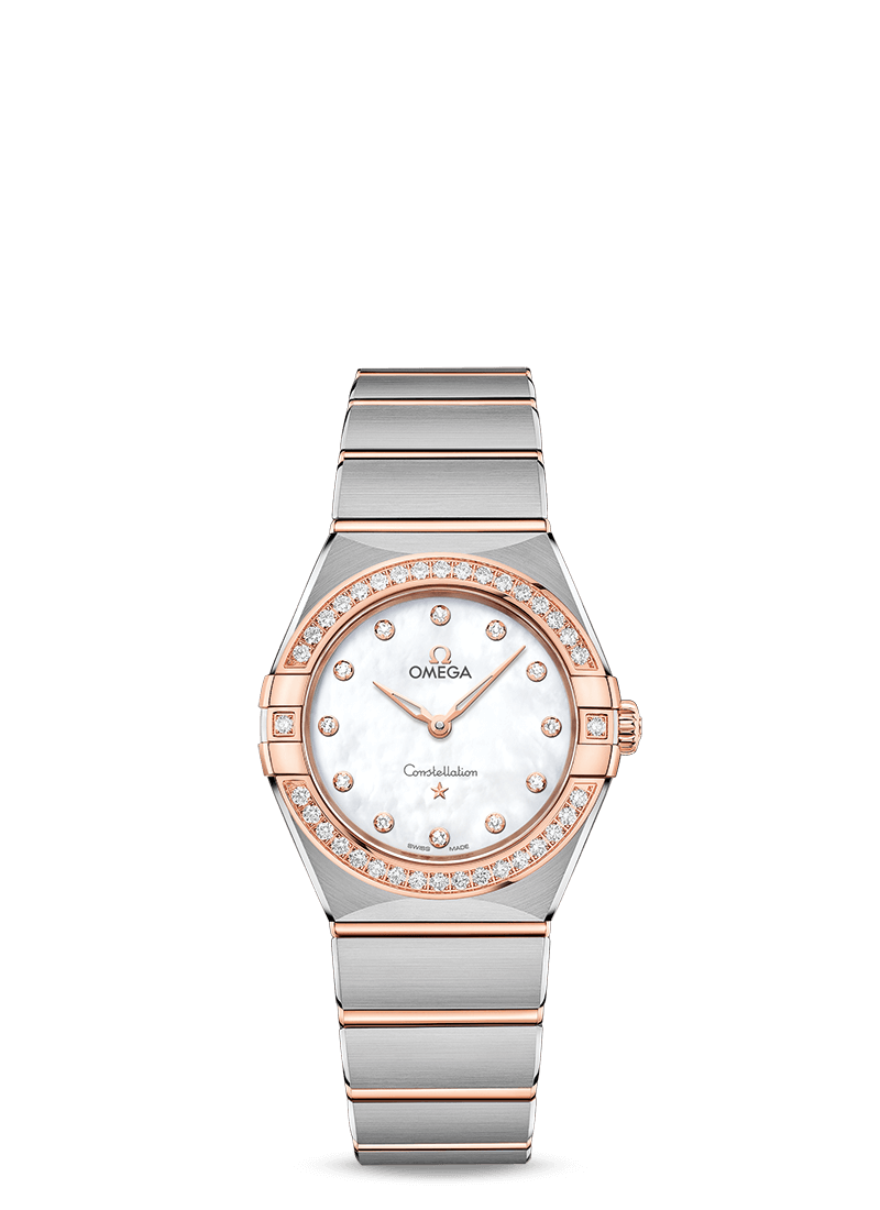 Omega Constellation Quartz Stainless steel & 18K Sedna™ Gold & Diamonds Lady’s Watch - Premium Luxury Product