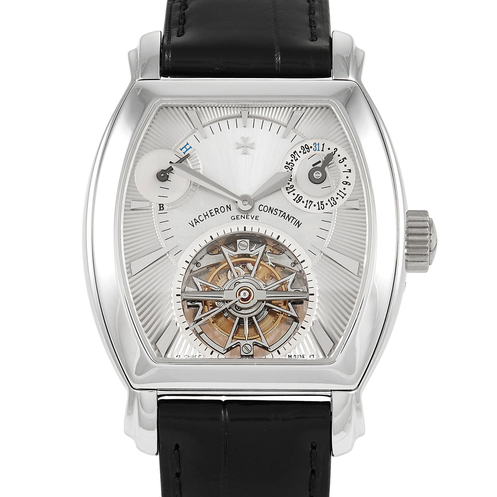 Vacheron Constantin Malte Tonneau Tourbillon Platinum Men's Watch