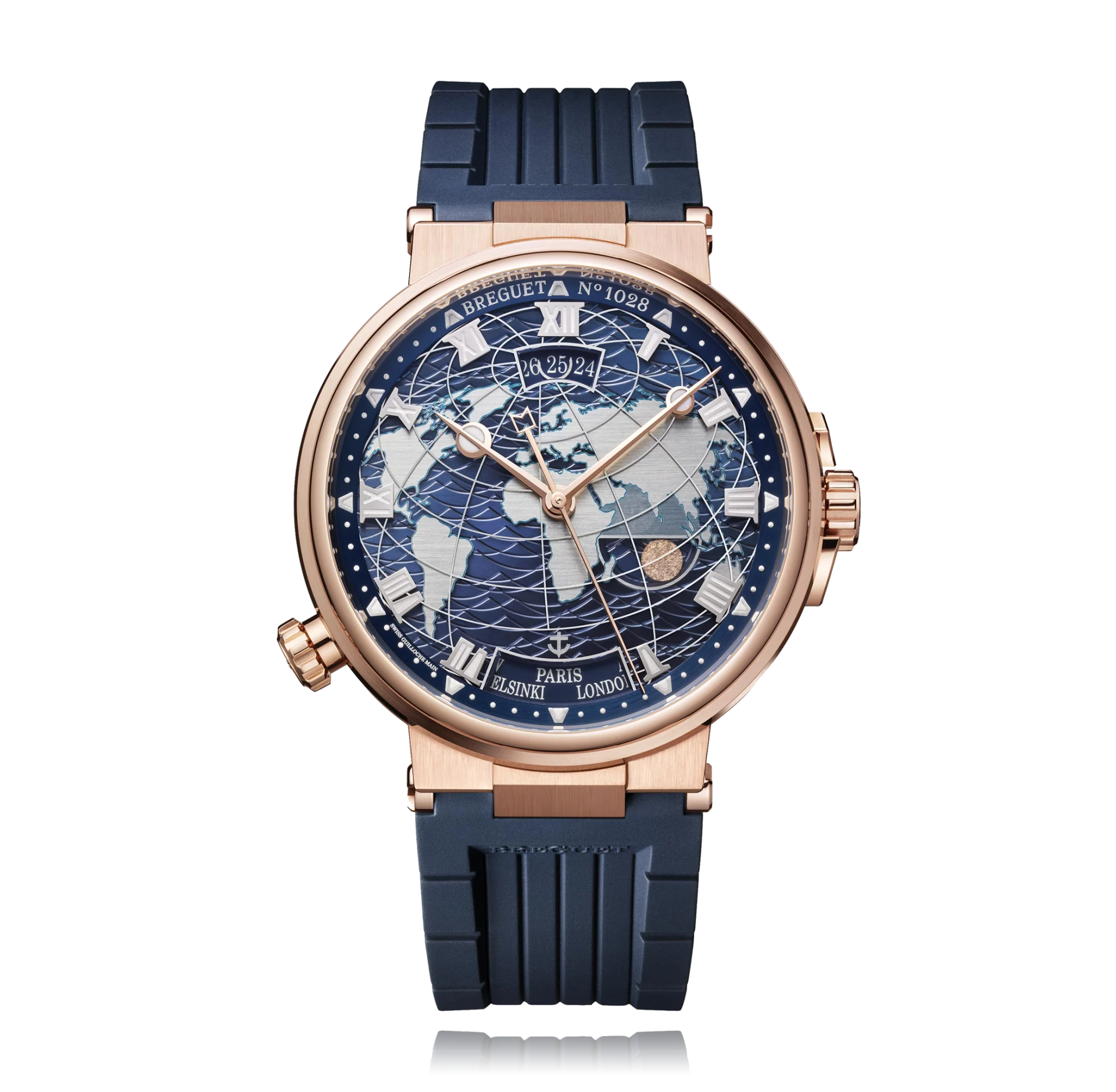 Breguet Marine Hora Mundi 18K Rose Gold Men's Watch - Premium Luxury Product
