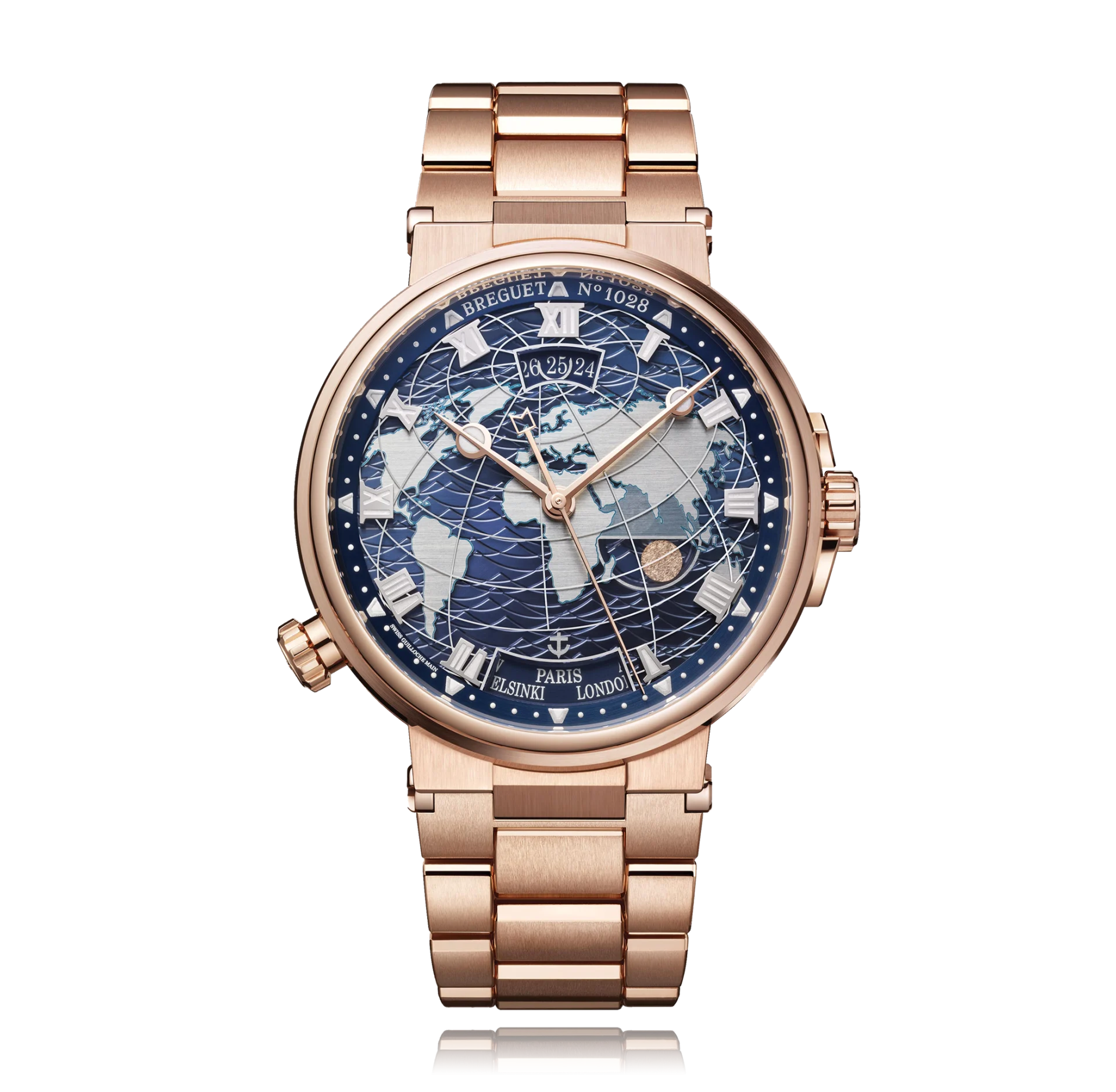Breguet Marine Hora Mundi 18K Rose Gold Men's Watch - Premium Luxury Product