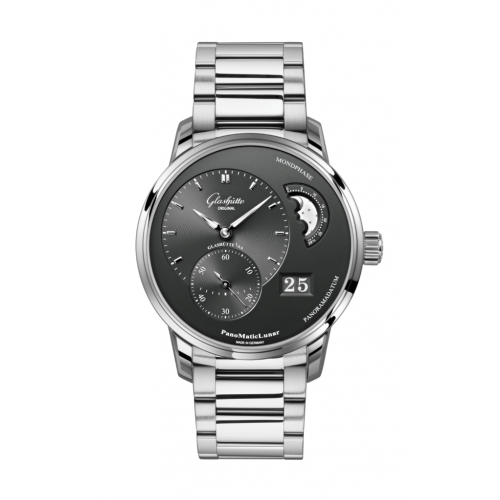 Glashutte Original Pano Matic Lunar Stainless steel Men's Watch - Premium Luxury Product