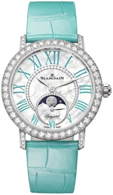 Blancpain Ladybird Colors Phases de Lune 18K White Gold & Diamonds Lady's Watch - Premium Luxury Product