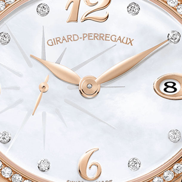 Girard Perregaux Cat`s Eye 18K Rose Gold & Diamonds  Lady's Watch - Premium Luxury Product