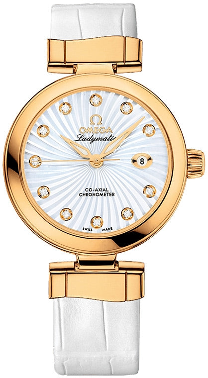 Omega De Ville Co-Axial Master Chronometer 18K Yellow Gold & Diamonds Lady's Watch - Premium Luxury Product