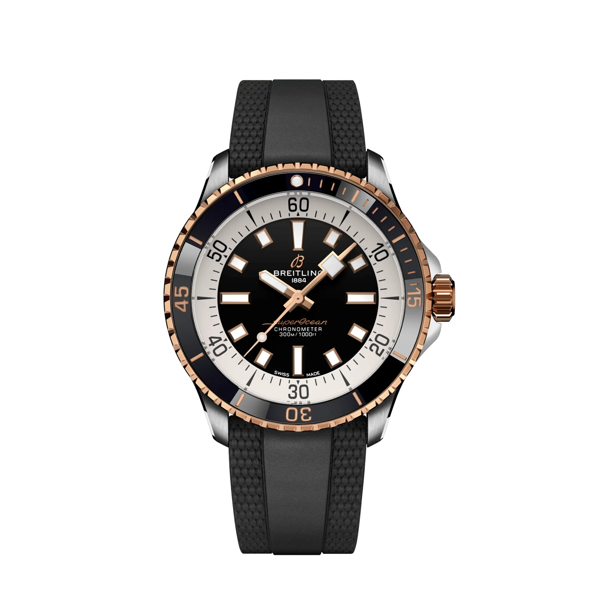 Breitling Superocean Automatic 42mm Stainless steel & 18k Red Gold Men's Watch - Premium Luxury Product