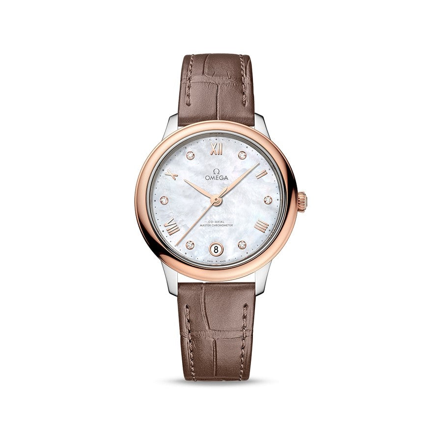 Omega De ville Prestige Stainless steel & 18K Sedna™Gold Lady's Watch - Premium Luxury Product