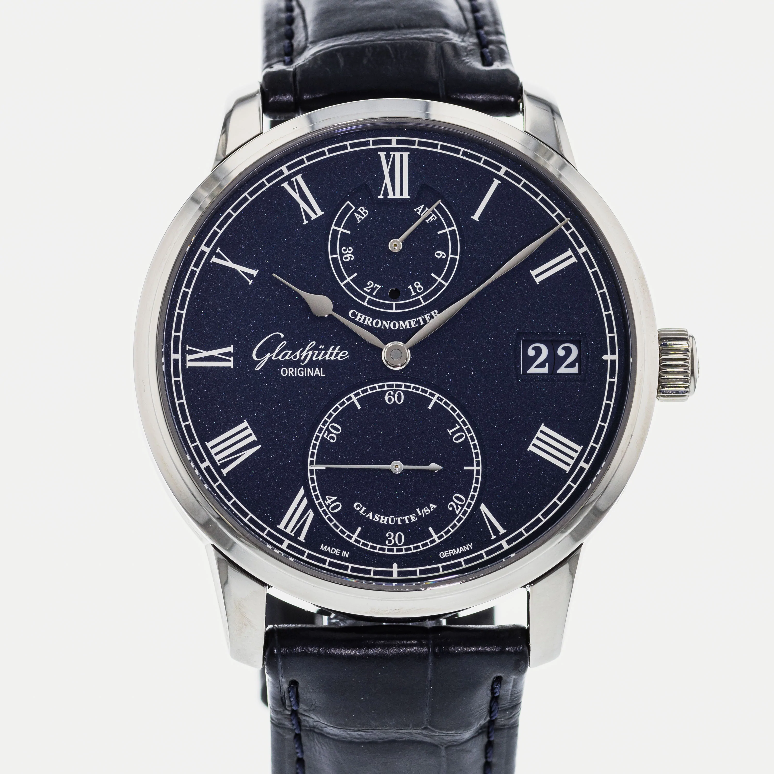 Glashutte Original Senator Chronometer White Gold Men's Watch - Premium Luxury Product