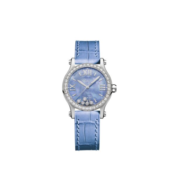 Chopard Happy Sport Stainlees steel & Diamonds Ladies Watch - Premium Luxury Product