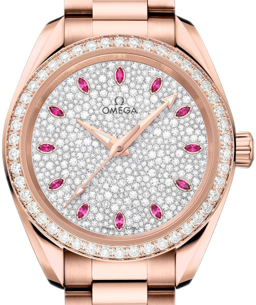 Omega Seamaster Aqua Terra Chronometer 18K Sedna™ gold & Diamonds Lady's Watch - Premium Luxury Product