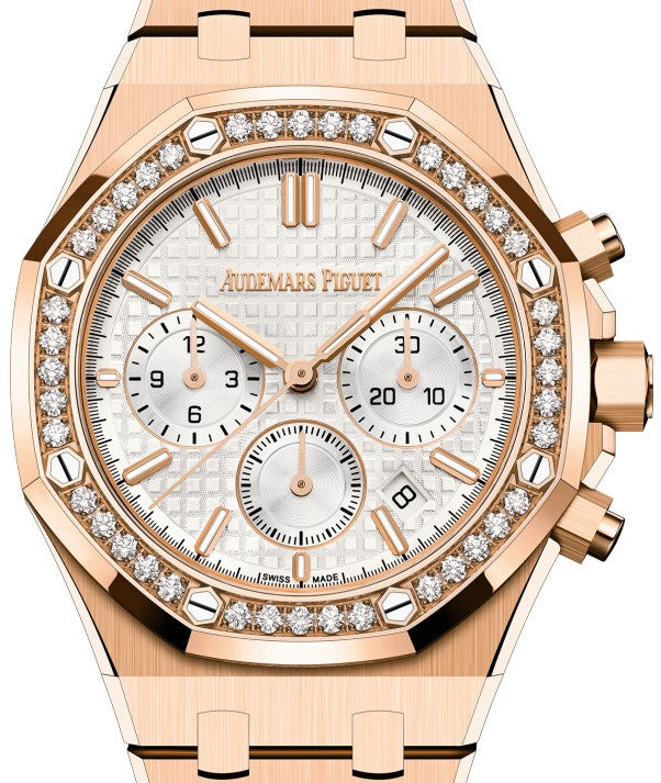 Audemars Piguet Royal Oak Selfwinding Chronograph 18K Rose Gold & Diamonds Unisex Watch - Premium Luxury Product