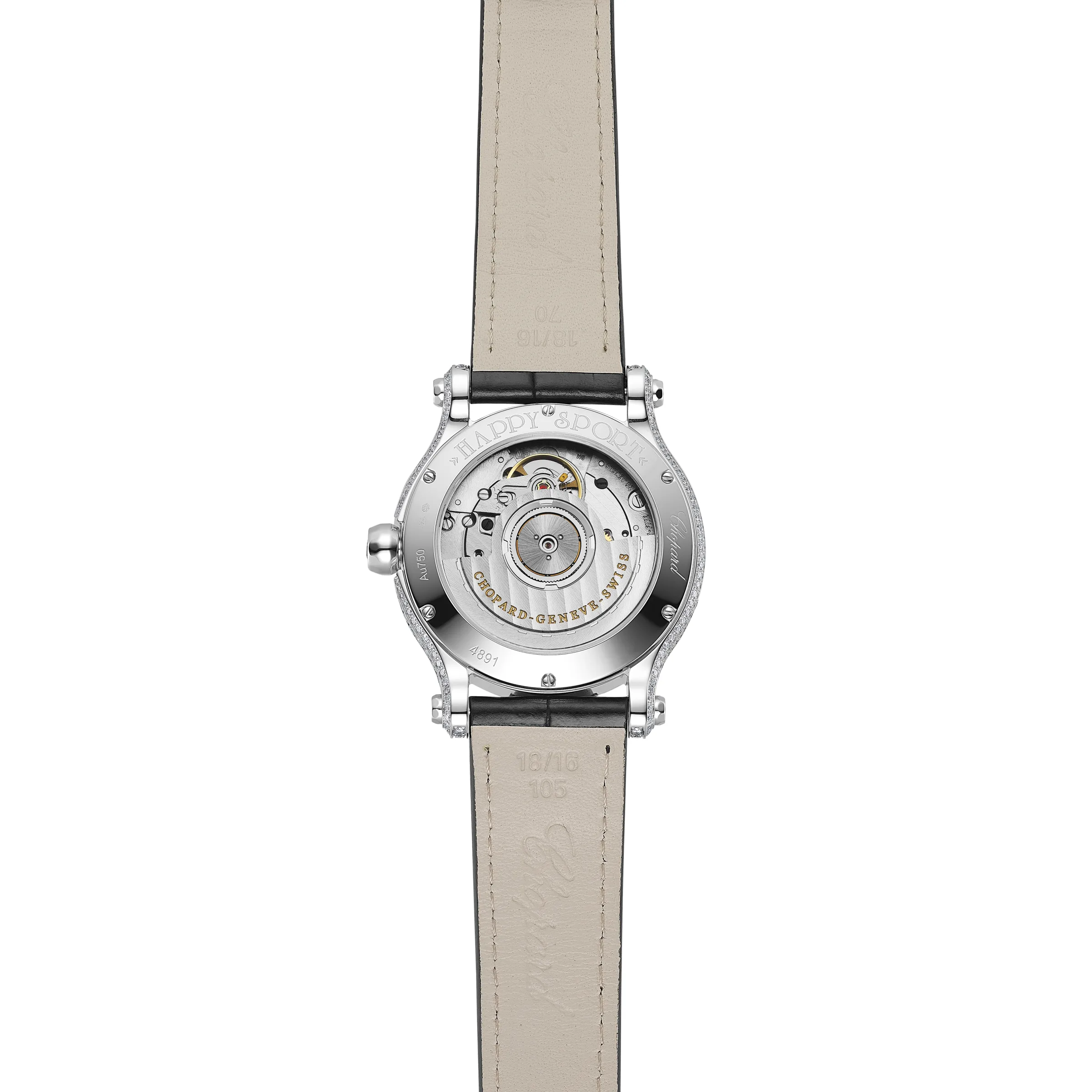 Chopard Happy Sport Ethical 18K White Gold & Diamonds Ladies Watch - Premium Luxury Product