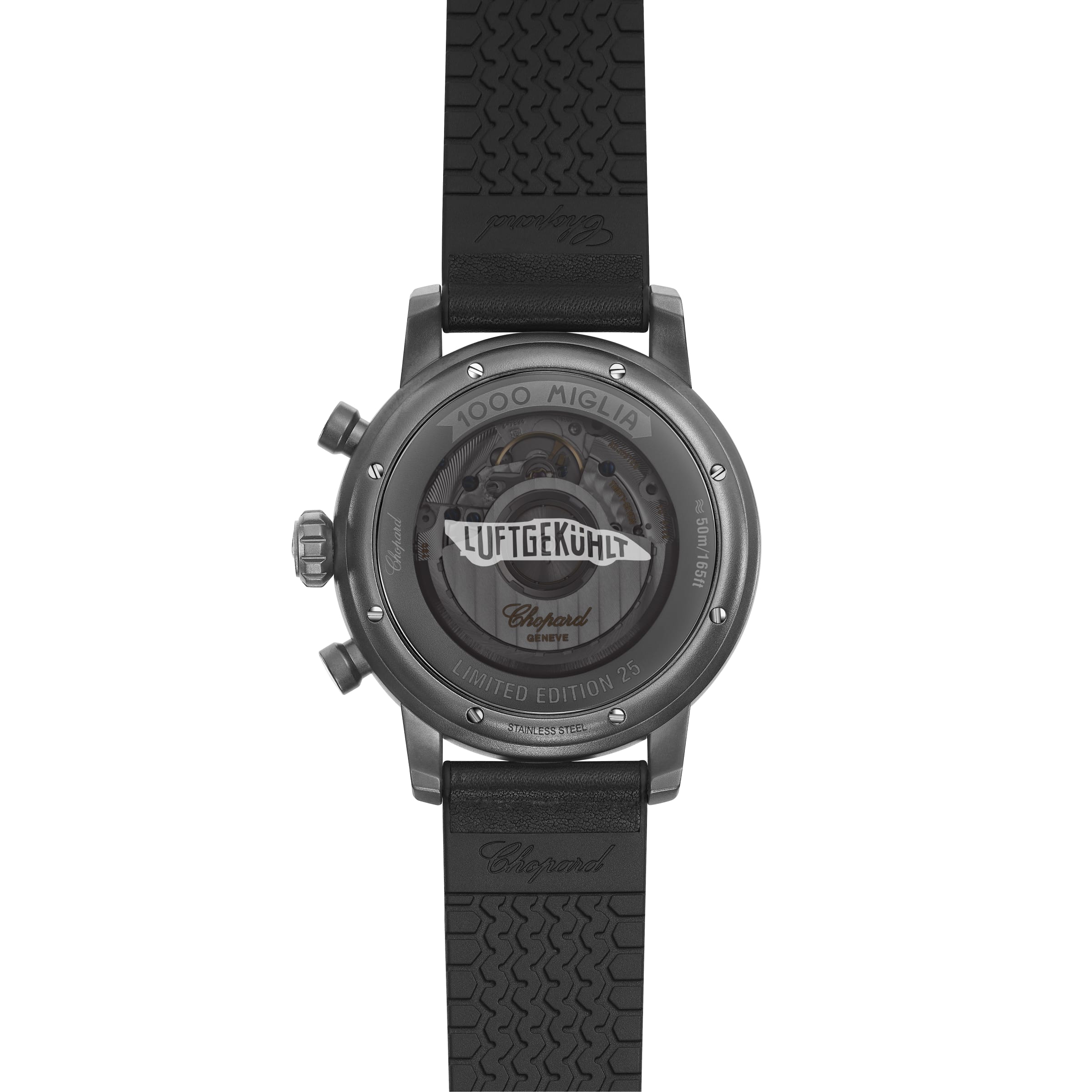 MILLE MIGLIA CHRONOGRAPH - LUFTGEKÜHLT EDITION 42 MM, AUTOMATIC, DLC-COATED LUCENT STEEL™ 168589-3047 - Premium Luxury Product