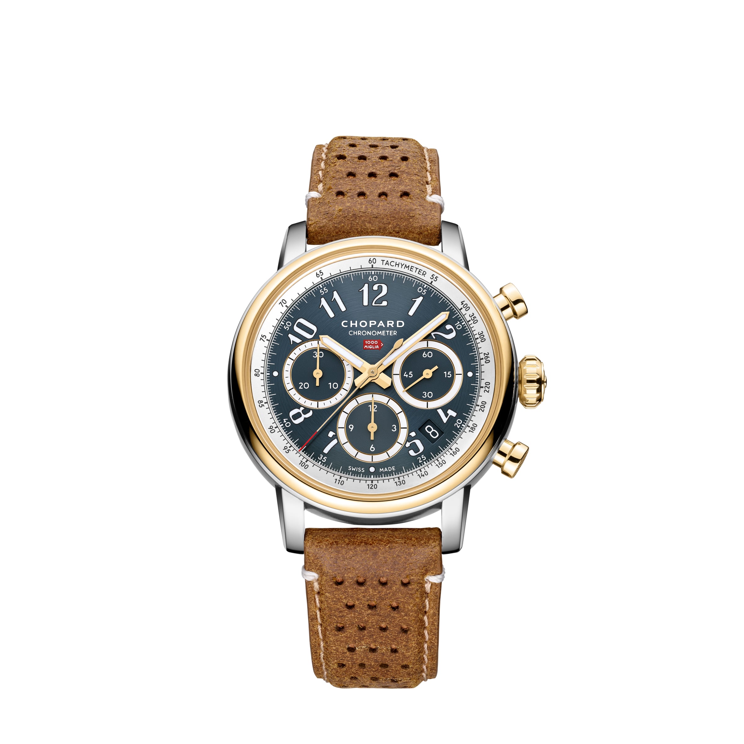 MILLE MIGLIA CLASSIC CHRONOGRAPH 40.5 MM, AUTOMATIC, ETHICAL YELLOW GOLD, LUCENT STEEL 168619-4001 - Premium Luxury Product