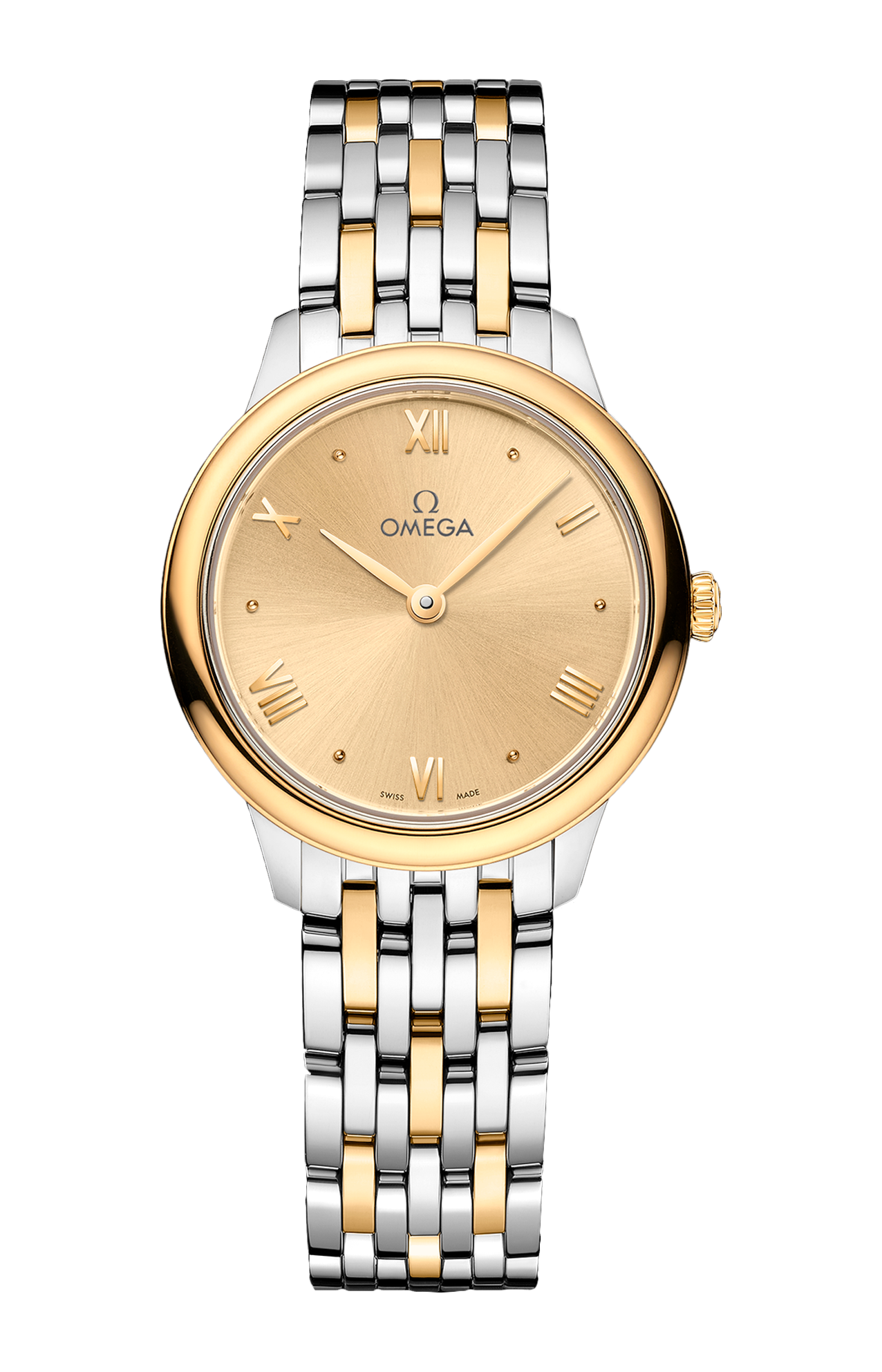Omega De ville Prestige Stainless steel & 18K Yellow Gold Lady's Watch - Premium Luxury Product