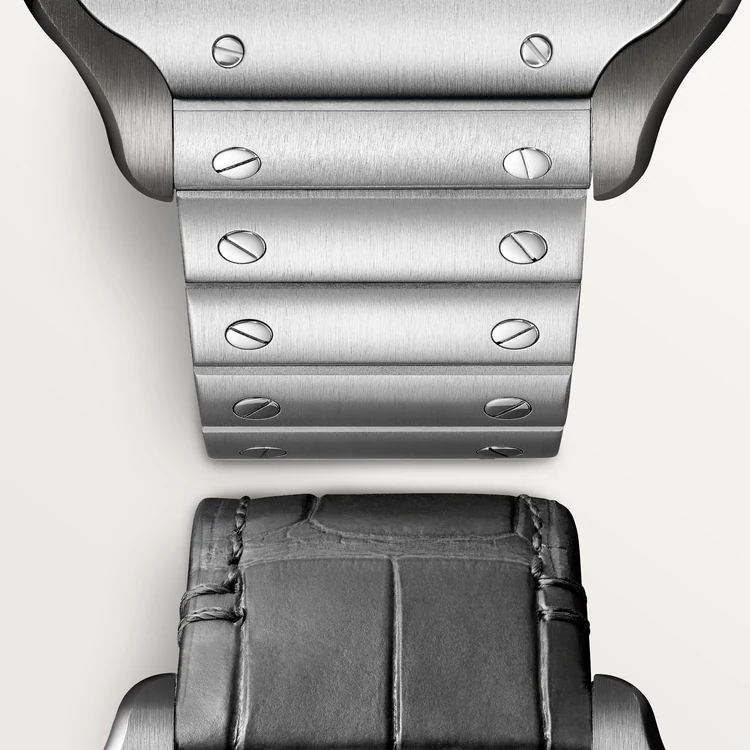 Cartier Santos Stainless Steel Skeleton Men's Watch - Premium Luxury Product