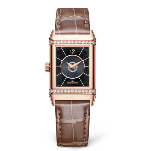 Jaeger-Lecoultre Reverso Classic Duetto Rose Gold & Diamonds Lady`s Watch - Premium Luxury Product