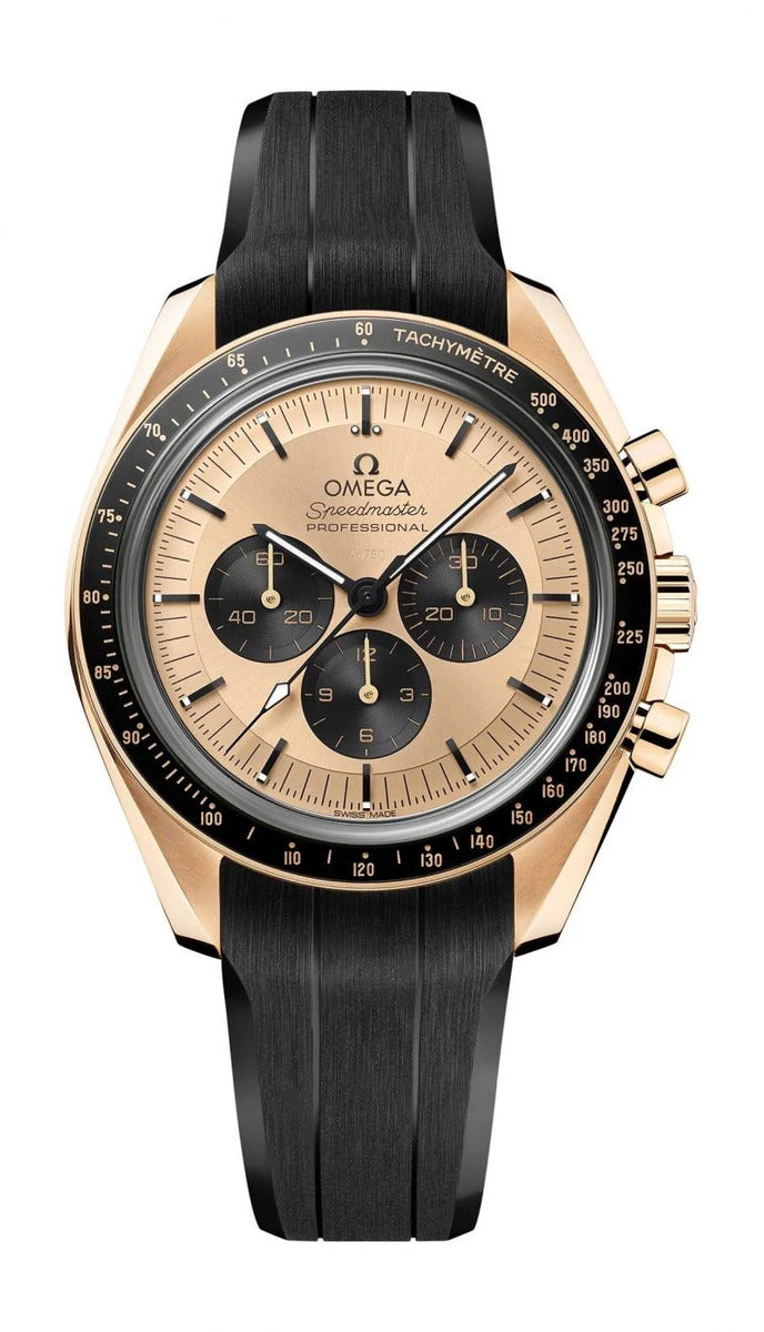 Omega Speedmaster Moonwatch Professional Chronograph 18K Moonshine™ Gold & Ceramic Men's Watch - Premium Luxury Product