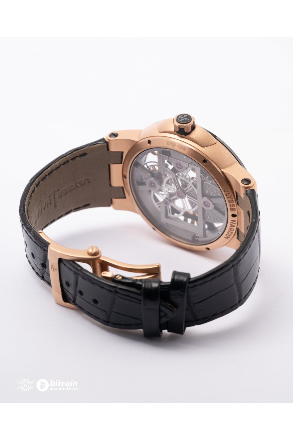 Ulysse Nardin Executive Skeleton Tourbillon 18K Rose Gold & Ceramic Men's Watch