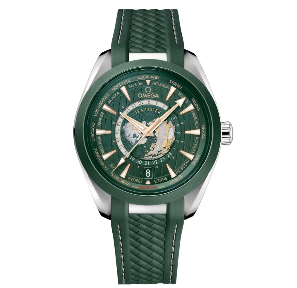 Omega Seamaster Aqua Terra GMT Chronometer Stainless steel &amp; Ceramic Men's Watch - Premium Luxury Product