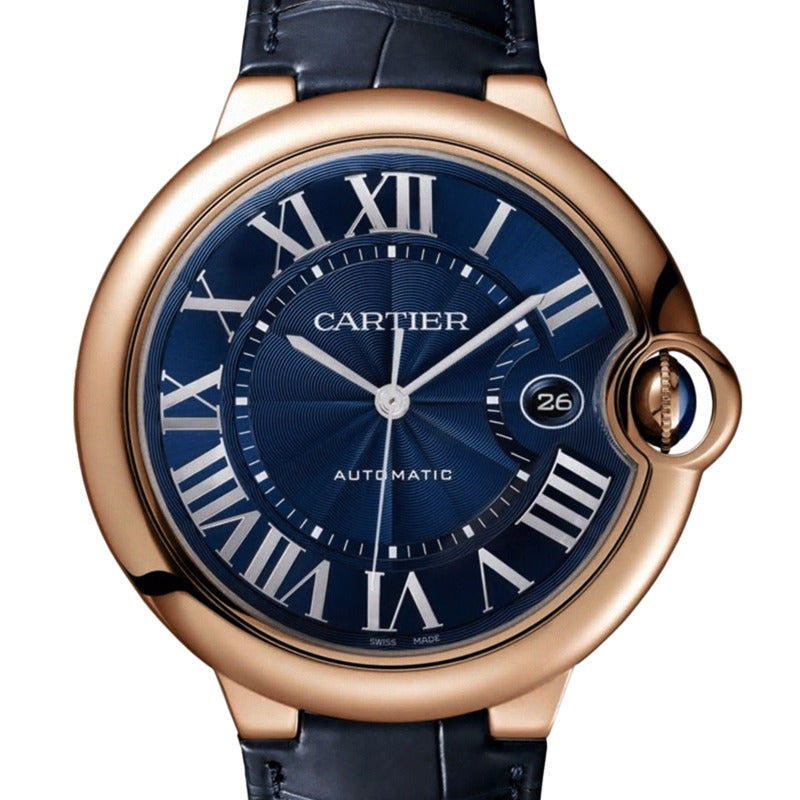 Cartier Ballon Bleu 42 mm 18K Rose Gold Men's Watch - Premium Luxury Product