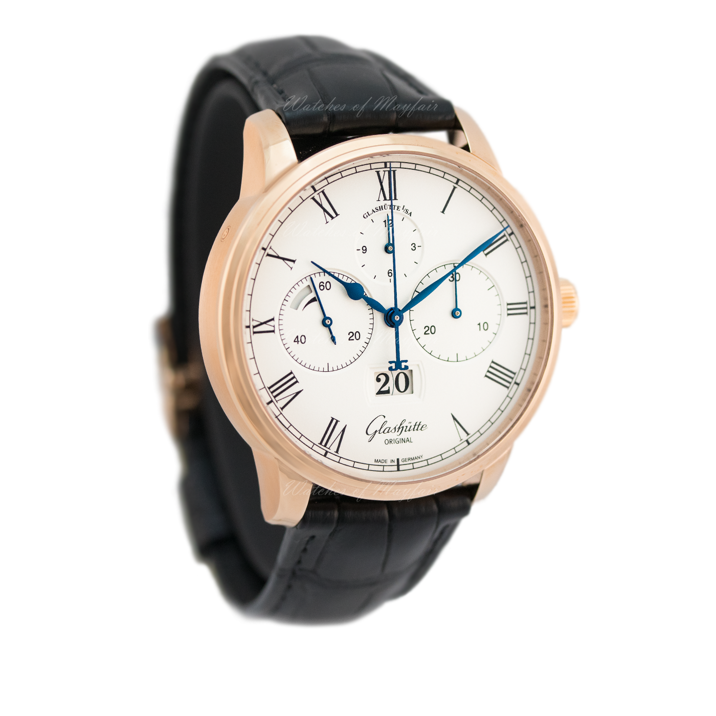 Glashutte Original Senator Chronometer Panorama Date Red Gold Men's Watch - Premium Luxury Product