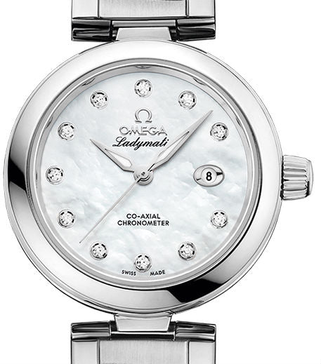 Omega De ville Ladymatic Stainless steel & Diamonds Lady's Watch - Premium Luxury Product