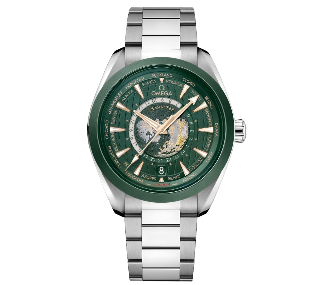 Omega Seamaster Aqua Terra GMT Chronometer Stainless steel &amp; Ceramic Men's Watch - Premium Luxury Product