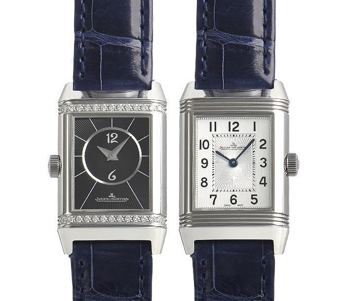 Jaeger-Lecoultre Reverso Classic Duetto Stainless steel & Diamonds Lady's Watch - Premium Luxury Product