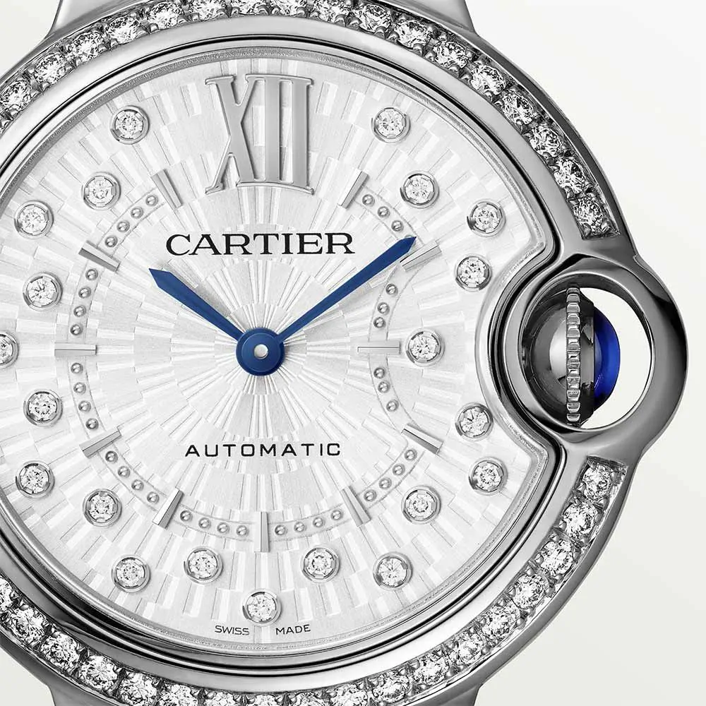 Cartier Ballon Bleu De Cartier Stainless steel & Diamonds Lady's Watch - Premium Luxury Product