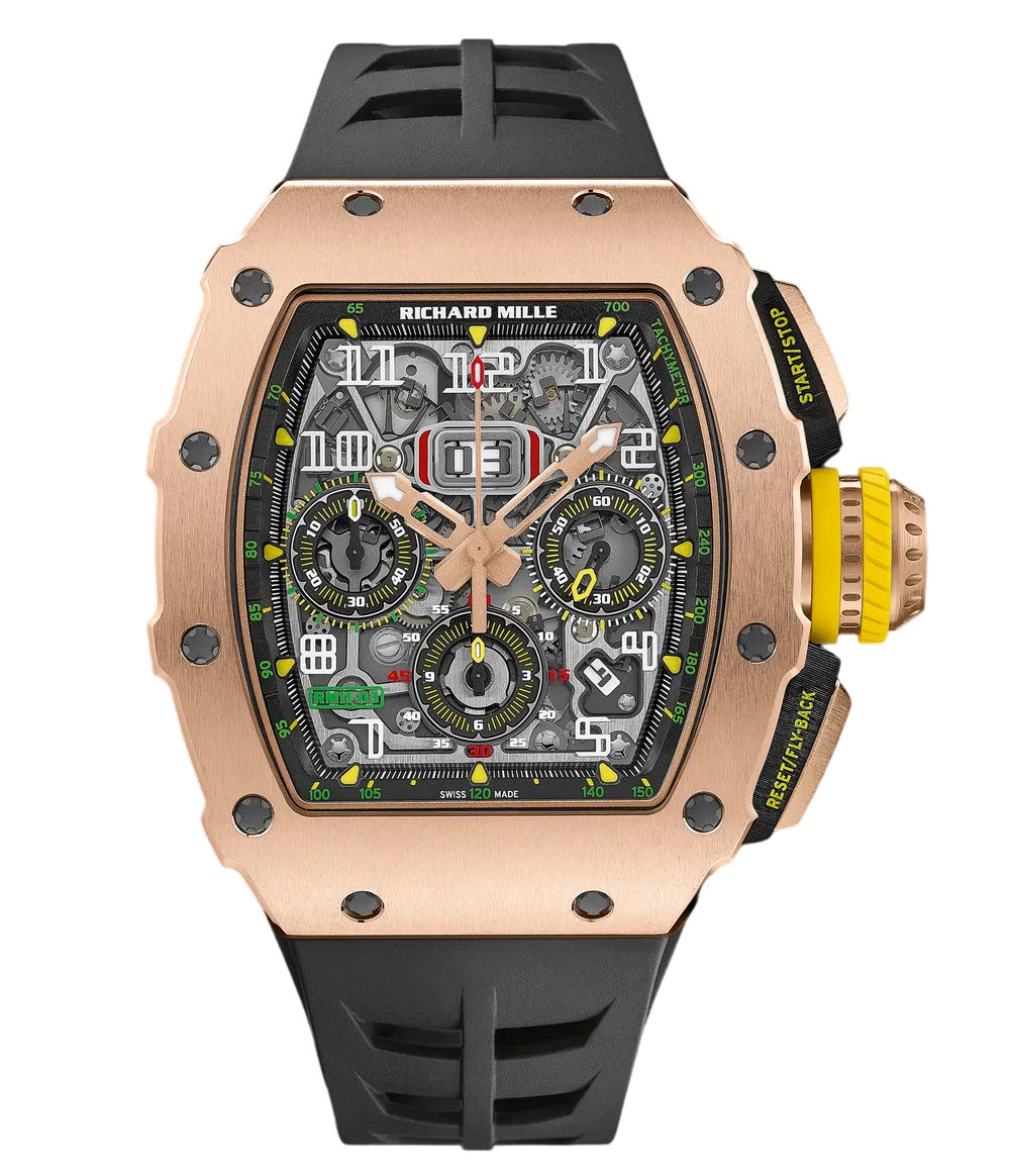 Richard Mille Chronograph 18K Rose Gold Men's Watch