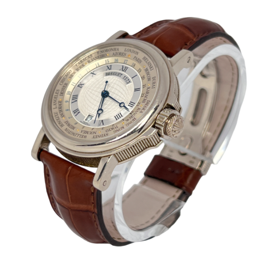 Breguet Marine Hora Mundi 24 Time Zones 18K White Gold Men's Watch - Premium Luxury Product