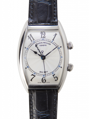 Franck Muller Cintree Curvex Big Ben Alarm 18K White Gold Mens Watch - Premium Luxury Product