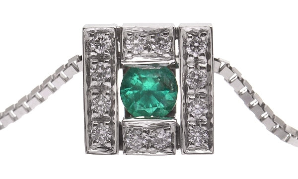 Damiani Belle Epoque 18K White Gold & Diamonds & Emerald Pendant - Premium Luxury Product
