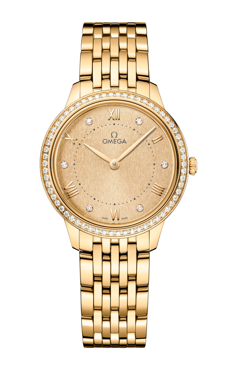 Omega De ville Prestige 18K Yellow Gold & Diamonds Lady's Watch - Premium Luxury Product