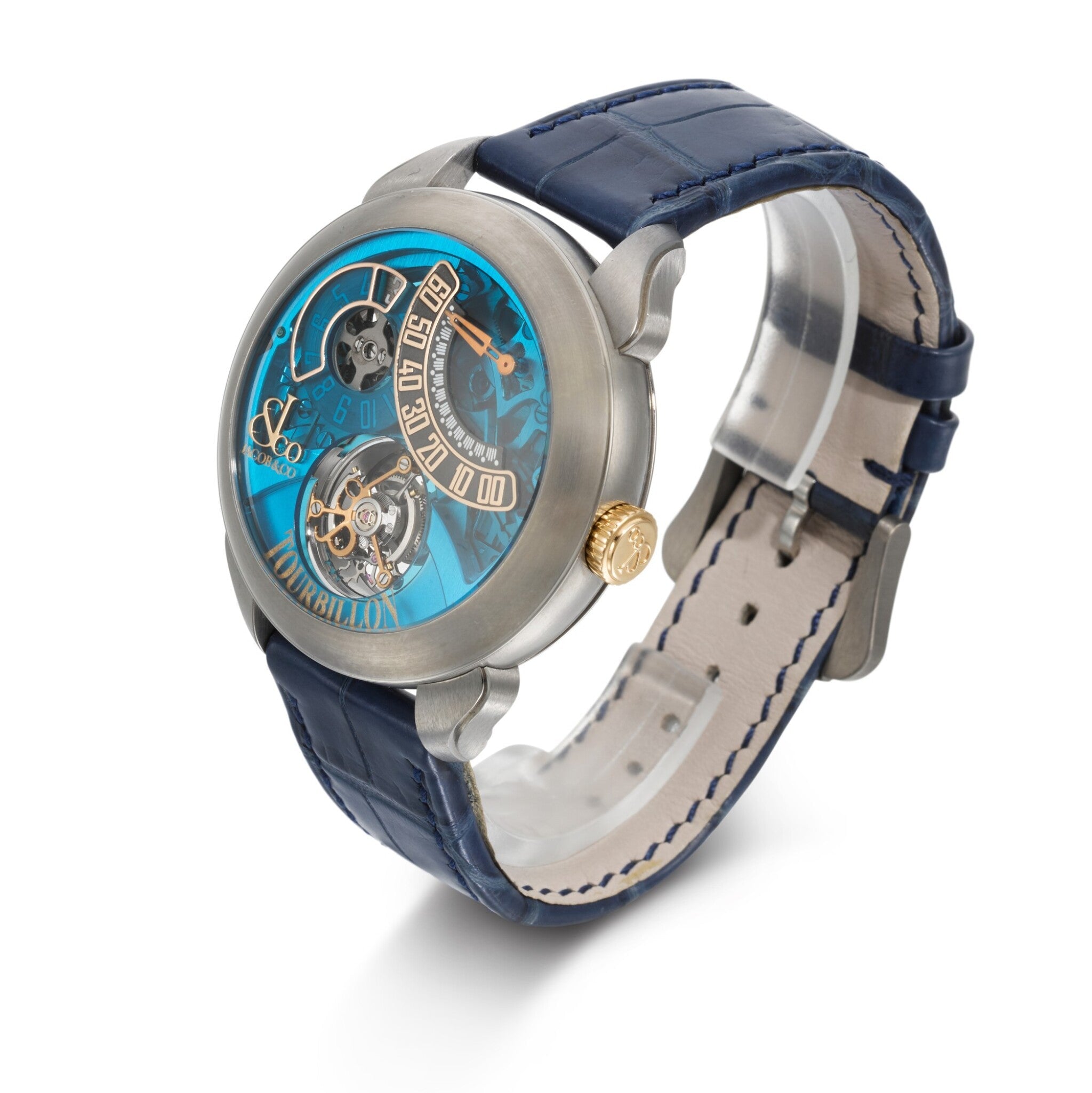 Jacob&Co Grand Complication Palatial Flying Tourbillon Jumping Hours Titanium Men's Watch - Premium Luxury Product