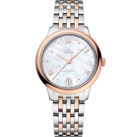 Omega De ville Prestige Stainless steel & 18K Sedna™Gold Lady's Watch - Premium Luxury Product