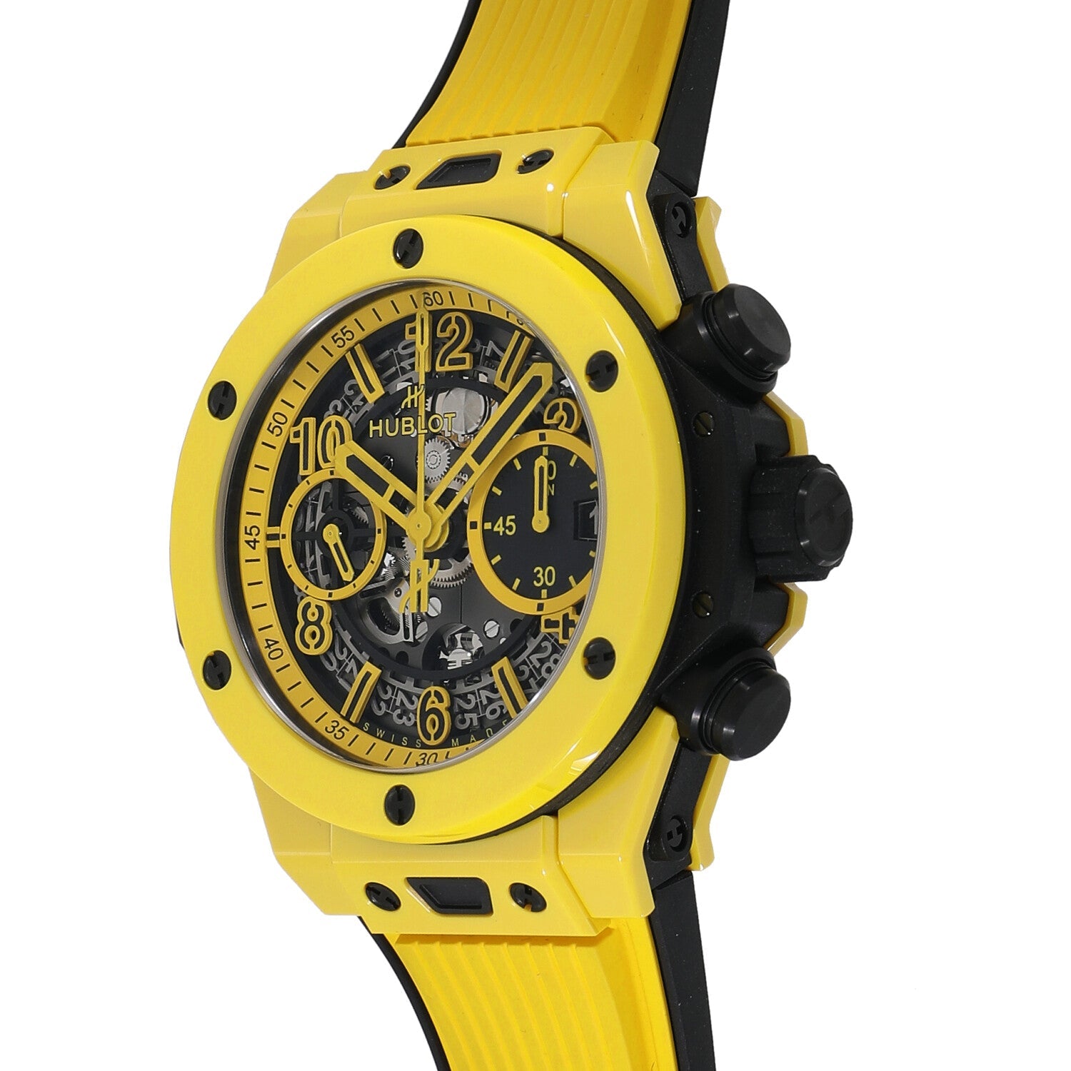 Hublot Big Bang Unico Yellow Magic Chronograph Polished Yellow Ceramic Men's Watch - Premium Luxury Product