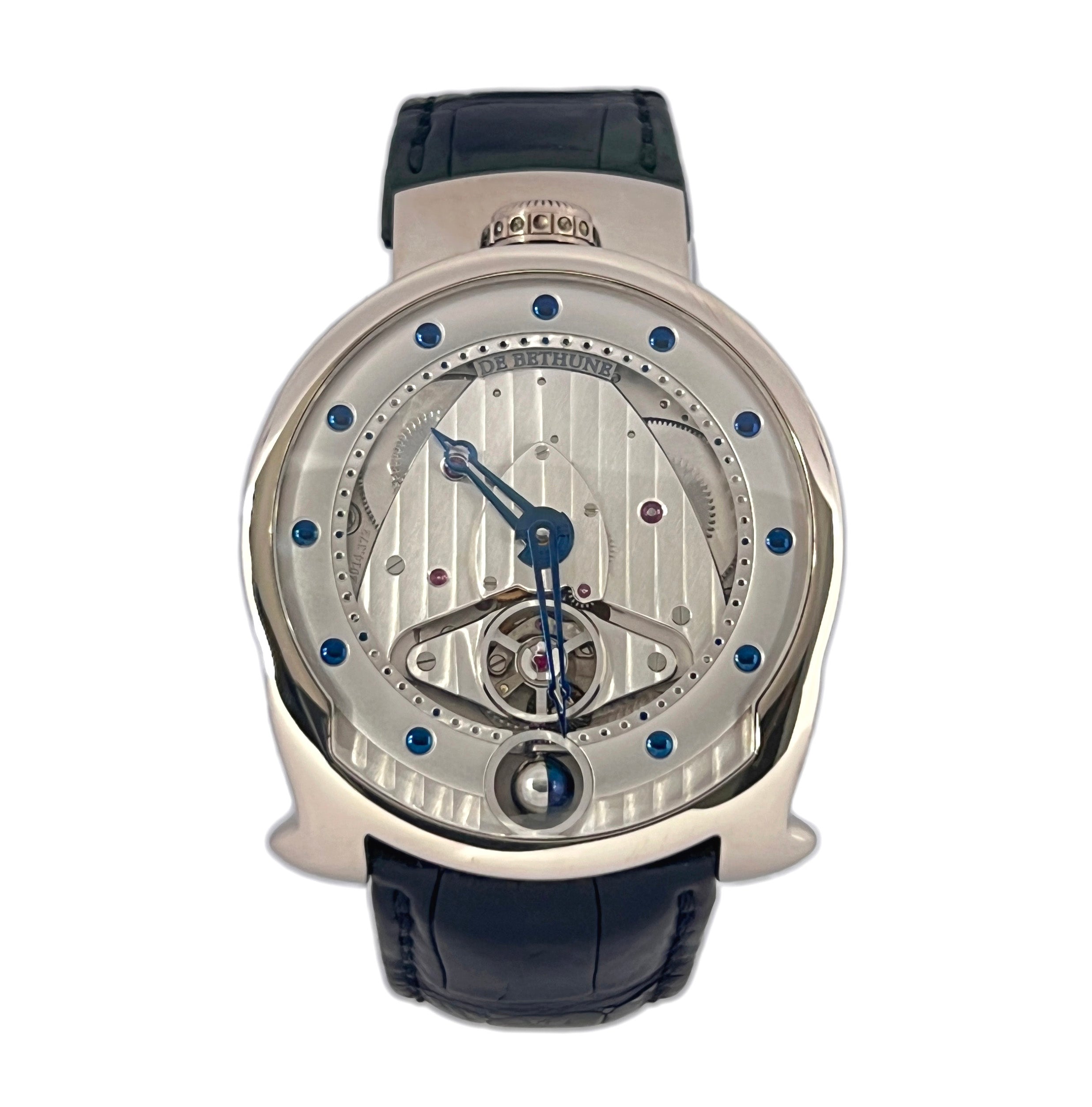 De Bethune DBS Moon Phase 18K White Gold Men's Watch - Premium Luxury Product