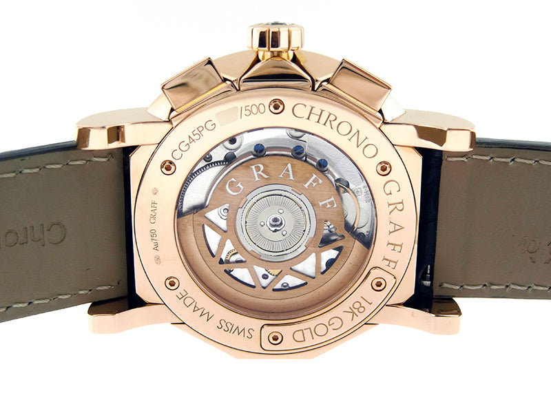 Graff Sport ChronoGraff Chronograph 18K Rose Gold Men's Watch - Premium Luxury Product