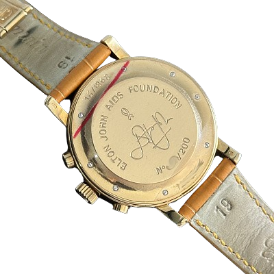 Chopard Elton John Aids Foundation Chronograph 18K Yellow Gold & Diamonds Men's Watch - Premium Luxury Product