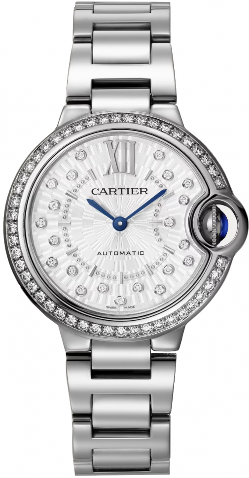 Cartier Ballon Bleu De Cartier Stainless steel & Diamonds Lady's Watch - Premium Luxury Product