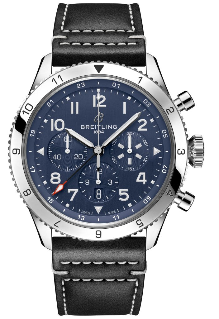Breitling Super AVI Chronograph Stainless Steel Men's Watch - Premium Luxury Product