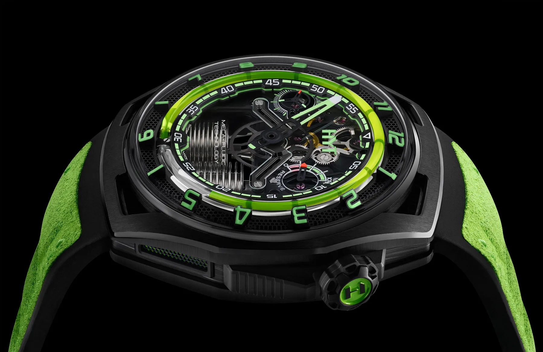 HYT  Hastroid Green Nebula Titanium & Carbon Men's Watch - Premium Luxury Product