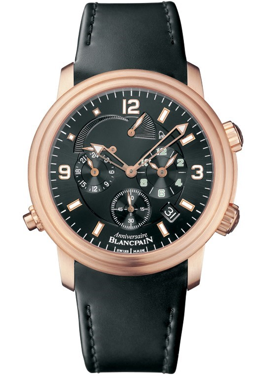 Blancpain Leman Reveil GMT Anniversaire 18K Rose Gold Men's Watch - Premium Luxury Product