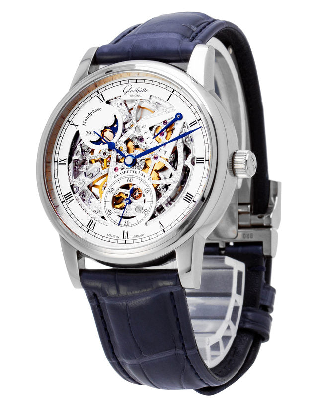 Glashutte Original Senator Moon Phase Skeletonized Edition White Gold Men's Watch - Premium Luxury Product