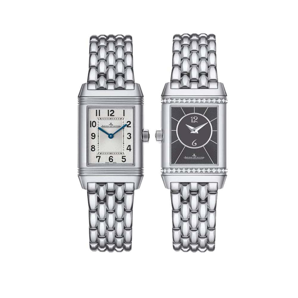 Jaeger-Lecoultre Reverso Classic Duetto Stainless steel & Diamonds Lady's Watch - Premium Luxury Product