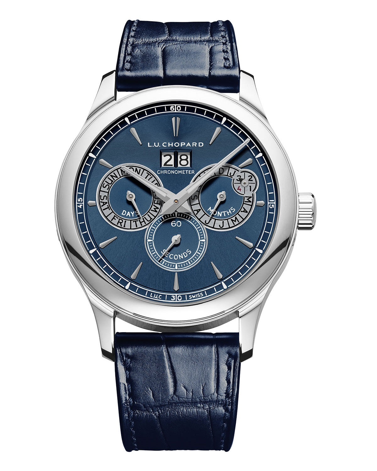 Chopard L.U.C. Complications Perpetual Twin Stainless steel Men`s Watch - Premium Luxury Product